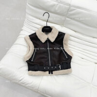 ÁO KHOÁC GILE LÔNG PHA DA DÁNG NGẮN ZARAA MPB