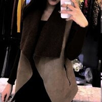 ÁO KHOÁC GILE NỮ CỔ LÔNG XÙ