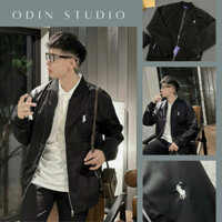 Áo Khoác Gió 2 Lớp Thêu Ngựa - Áo Khoác Thêu Ngựa Trần Bông Vải Gió Nhung Lì Siêu Dày Dặn Hotrend 2024 -ODIN