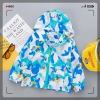 Áo khoác gió 3D có mũ hình siêu nhân, công chúa cho bé trai, bé gái 15-32kg