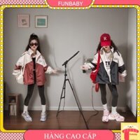 Áo khoác gió bé gái và bé trai 2 lớp 6-14 tuổi chữ EVER VÀ ROKU hàng Quảng Châu dáng thời trang