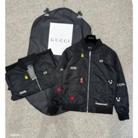 Áo Khoác Gió Bomber Nam DSQ Thêu Sticker Siêu Đẹp - Áo Khoác Gió Nam DSQ Cao Cấp