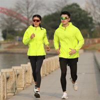 Áo khoác gió chạy bộ Nam Nữ Running có dải phản quang