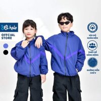 Áo Khoác Gió Cho Bé 2-9 Tuổi (8-38Kg) Áo Gió Bé Trai Bé Gái BL HALO Áo Khoác Cho Bé 2 Màu Vải Nhăn Mềm Giữ Ấm Cơ Thể