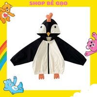 Áo khoác gió cho bé, áo khoác trẻ em họa tiết Chim Cánh Cụt phong cách Hàn siêu dễ thương