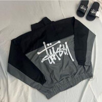 Áo khoác gió Jacket Stussy nam nữ 2 lớp, logo thêu from đẹp 487 Happy Studio
