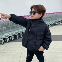 Áo khoác gió lót lông siêu ấm cho bé trai, gái vải tráng bạc cảm gió chống nước giữ ấm cơ thể[18-42] - Hununy Fashion