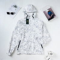 Áo khoác gió nam đẹp, áo khoác gió lót lưới họa tiết indochi AK32