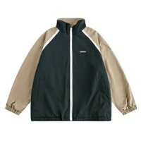 Áo khoác gió Nam Nữ 2 lớp học sinh fom rộng kiểu giáng UNISEX phối viền vai- fashion boba