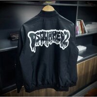 Áo Khoác Gió Nam Nữ Cao cấp DSQ2 Bản Chảy Mực Hàng 2 Lớp Khóa Zip Bạc Đỉnh Gía Rẻ Trend Đông 2024