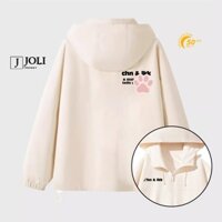 Áo Khoác Gió Nam Nữ Mũ Cao Cấp 2 Lớp JOLI Mã Lucky Bear Chống Nước Chống Nắng Form Rộng Kiểu Dáng Unisex J Joli Trendy