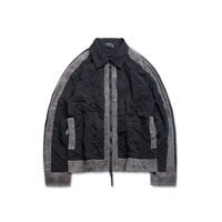 Áo khoác gió nhăn "TMPRARY CRINKLE"  màu xám có dây rút