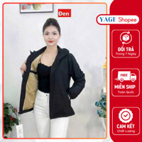 Áo khoác gió nữ 2 lớp lót lông, áo khoác nữ chất vải gió tráng bạc chống nước, cản gió, ngăn tia uv tuyệt đối - YaGi