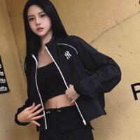 Áo Khoác Gió [Nữ] MLB Korea - Sporty Varsity Crop Windbreaker - 3FWJV0243-50BKS