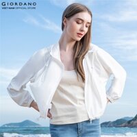 Áo Khoác Gió Nữ Windbreaker Mỏng Nhẹ Giordano 05372003 - 02-Trắng - M