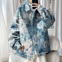 Áo Khoác Hoa Cúc Nhỏ Áo Khoác Nam Size Lớn Cho Người Mập Mẫu Xuân Thu Áo Jacket Thương Hiệu Sành Điệu Áo Nam Phong Cách