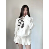 Áo khoác hoa hồng lưới tối mới mùa xuân và thu 2024, unisex, áo khoác thoải mái cho cặp đôi