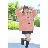ÁO KHOÁC HOODEI ZIP ITS WHAT ITS DÀNH CHO NAM NỮ - Nỉ LOCAL BRAND, Áo khoác hoodie có nón - HỒNG - L