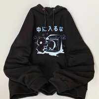 Áo Khoác Hoodie Cặp Đôi - Áo khoác Chống Nắng Nỉ Tay Phồng In Hình Gấu Siêu cute