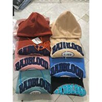 Áo khoác Hoodie chất Nỉ Cao Cấp form rộng thêu chữ nổi BADBLOOD có BIG Size  Áo khoác chui đầu unisex có khoá zip cổ - Kem - L duoi 60kg