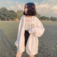 Áo khoác hoodie chống nắng 123SHOP dành cho nam nữ In Hình Egg form rộng unisex loại dây kéo ulzzang - Xanh,L dưới 60kg, 1m6