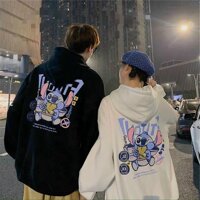 Áo khoác hoodie Chống Rét Cho Nam nữ Cho Cặp Đôi in hình WIND Chất Nỉ Unisex  Form rộng Có 4 Màu Ulzzang - Đen - XL dưới m7, 65kg
