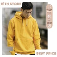 Áo khoác Hoodie chui đầu nam nữ màu trơn form basic giá rẻ, áo khoác nam có mũ chùm đầu