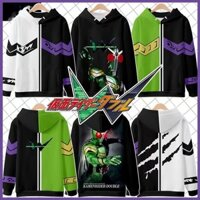 Áo Khoác Hoodie Có Khóa Kéo In Hình Kamen Rider W Joker Decade 3D Thời Trang Thu Đông Dành Cho Nam Nữ