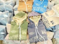 ÁO khoác hoodie form rộng CÓ ẢNH THẬT Áo khoác hoodie nam nữ form rộng hai nón NOT SAD - Xanh lá - Size M từ 38kg đến 45kg