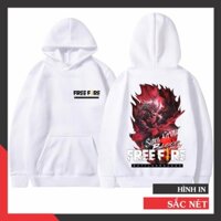 Áo Khoác Hoodie Free Fire [ HÀNG MỚI VỀ ] Chất Nỉ Màu Trắng Cực Chất Quỷ Vương