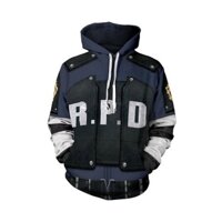 Áo Khoác hoodie Hóa Trang Cảnh Sát Phong Cách resident leon scott kennedy Cho Nam Và Nữ