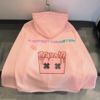 Áo Khoác Hoodie. Hooide dây kéo Nam Nữ Unisex - Hồng,M 35-50kg