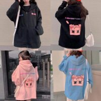 Áo Khoác Hoodie. Hooide dây kéo Nam Nữ Unisex - Đen,M 35-50kg