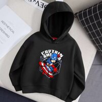 Áo Khoác hoodie In Hoạt Hình Đội Trưởng Mỹ Cá Tính Cho Bé Trai