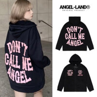 Áo Khoác Hoodie Khoá Angel-Làd Don't Call Me Angel Black Zip