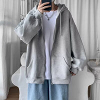 Áo Khoác Hoodie Nam Màu Trơn Đơn Giản Thời Trang Hàn Quốc Cho Cặp Đôi áo khoác hoodie dây kéo áo khoác hoodie nam form rộng