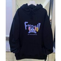 ÁO KHOÁC HOODIE NAM NƯ FORM RỘNG - Đen,S