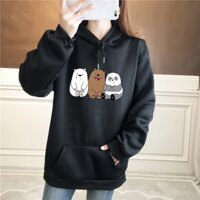 Áo Khoác Hoodie Nỉ 3 Con Gấu