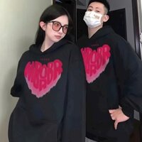 Áo Khoác Hoodie Nỉ Chui Nam Nữ cặp đôi in hình Tim Chữ nón rộng 2 lớp siêu dễ thương 777TTPhoodie604 604