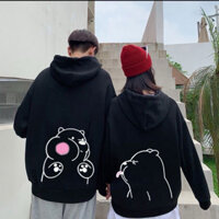 ÁO KHOÁC HOODIE NỈ In CẶP ĐÔI GẤU FROM RỘNG UNISEX CHO CẢ NAM VÀ NỮ MẶC ĐỀU ĐẸP CÓ BIGSIZE
