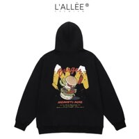 Áo khoác Hoodie nỉ Nam in họa tiết NA burger by Lallee.Design Áó nỉ có mũ form rộng chuẩn Unisex vải nỉ HD305