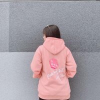 ÁO KHOÁC HOODIE NỮ , ÁO HOODIE NỮ CHẤT NỈ NGOẠI - Hồng,Freesize
