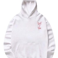 ÁO KHOÁC HOODIE NỮ , ÁO HOODIE NỮ CHẤT NỈ NGOẠI - Trắng,Freesize