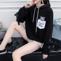 ÁO KHOÁC HOODIE NỮ IN TÚI MÈO SIÊU DỄ THƯƠNG HP8000 [bonus]