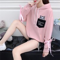 ÁO KHOÁC HOODIE NỮ IN TÚI MÈO SIÊU DỄ THƯƠNG HP8000 [bonus]