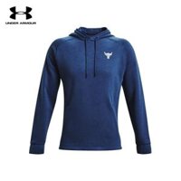 Áo khoác hoodie tay dài có nón thể thao nam Under Armour Project Rock Charged Cotton Fleece - 1367033 - INDIGO - MD