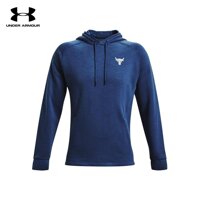 Áo khoác hoodie tay dài có nón thể thao nam Under Armour Project Rock Charged Cotton Fleece - 1367033 - INDIGO - XL