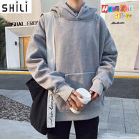 Áo Khoác Hoodie Trơn Ulzzang Unisex Màu Xám Chất Nỉ Bông Cao Cấp Dáng Rộng Nam Nữ - MM - 3XL - Màu Xám