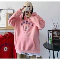 Áo Khoác Hoodie Unisex AIABAMA Phối Nón 2 Lớp Cách Nhiệt Cao Cấp Phong Cách Ulzzang Học Sinh Cá Tính Hot Trend Mới - Hồng - XL