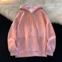 Áo Khoác Hoodie Zip 3 Màu Nam Nữ Ulzzang Unisex - Áo khoác nỉ mũ form rộng nỉ bông thêu chữ C